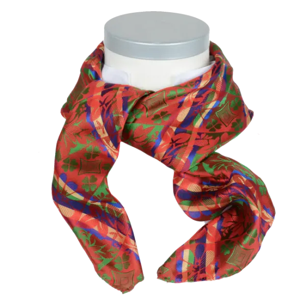 Hovedbilde Silkeskjerf - Kløvereng, rød