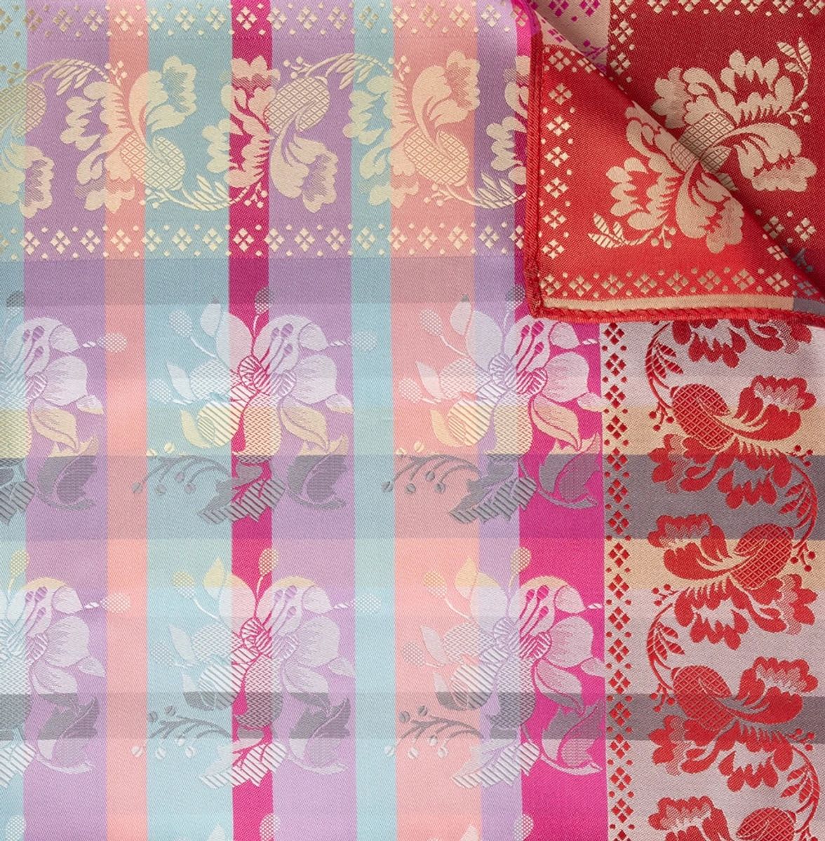 Silkeskjerf - Gabriella, rosa/rød